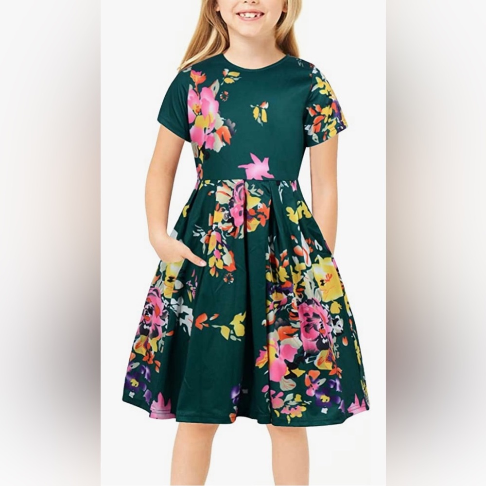 Brand-New w Tags Girls Floral Dress - Size 10